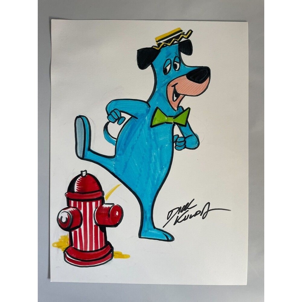 Dick Kulpa Original Art Sketch, Huckleberry Hound Hanna-Barbera 9x12 Cracked Mag